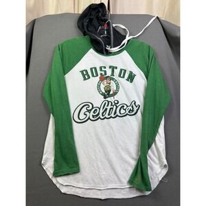 G-III 4Her Boston Celtics Hooded Raglan T-Shirt Green White Women's Small‎ NBA